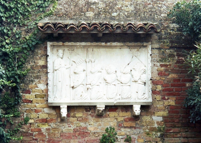 Picture of plaque on Cathedral of Santa Maria Assunta in Torcello, Italy
