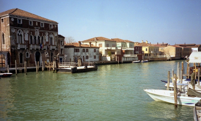Picture of Murano's canal in Italy