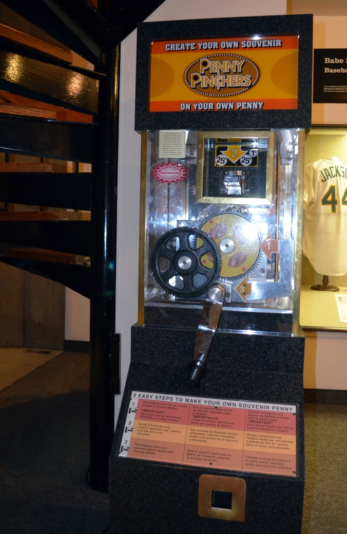 Picture of exhibit at the Babe Ruth Birthplace Museum in Baltimore, Maryland